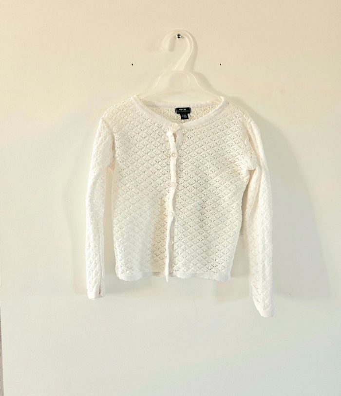 Gilet blanc ajourée kiabi 24 mois