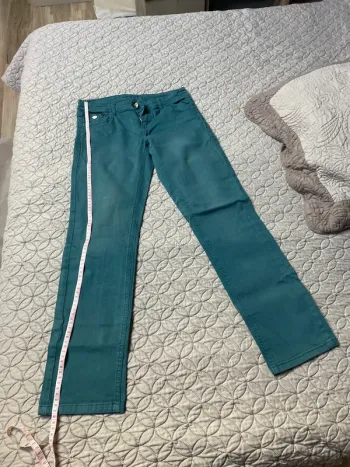 Jean bleu vert grain de malice