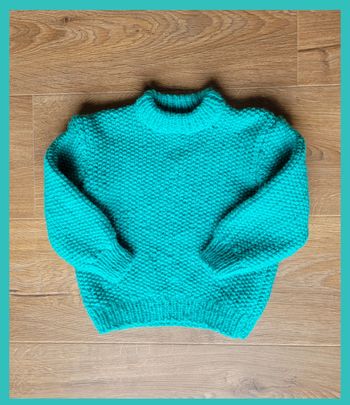 Pull en laine 2 ans fait main