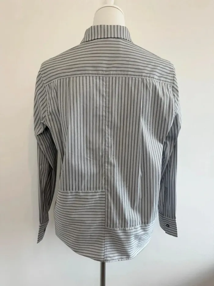 Chemise Dawn x Dare lignée blanche et grise taille XS parfait état - photo numéro 5