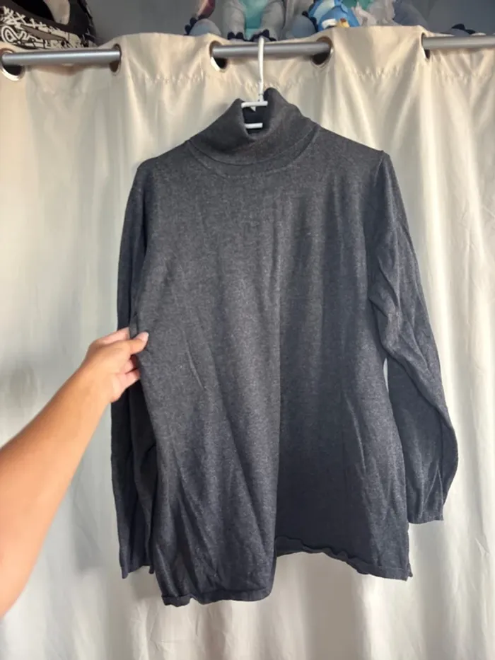 Pull col roulé femme
