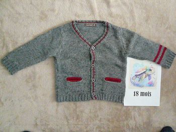 Gilet gris 18 mois
