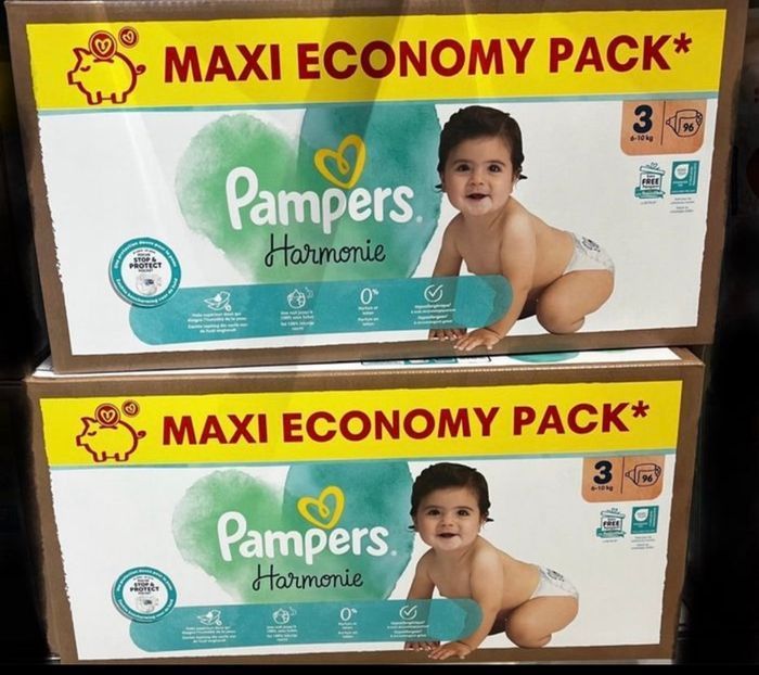 Lot de 2 paquets de couches Pampers harmonie taille 3