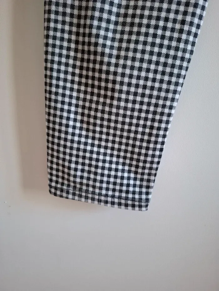 Pantalon vichy noir et blanc - Stradivarius - 38 - très bon état - photo numéro 11