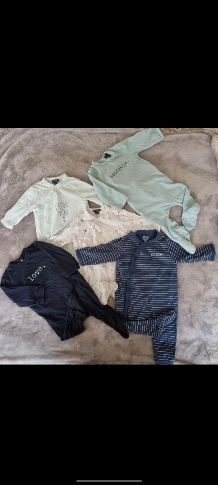 Lot 5 pyjamas fins 3 mois