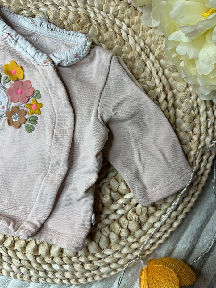 Ensemble 2 pièces Sergent Major 1 mois rose et blanc - photo numéro 2