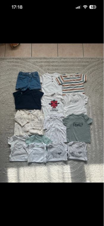 Lot vêtements 6 mois garçon 