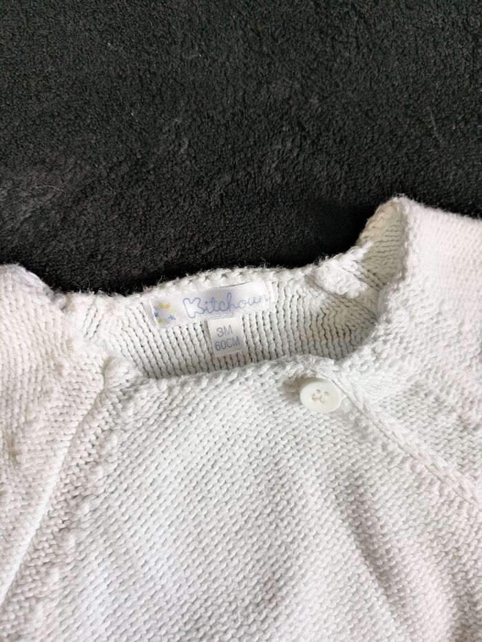 Gilet blanc 3 mois - photo numéro 2