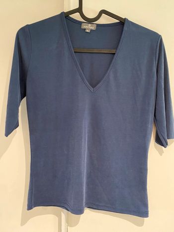 T-shirt bleu Naf-Naf, taille S manches courtes