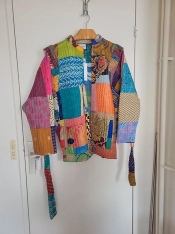 Veste style kimono patchwork. Neuve