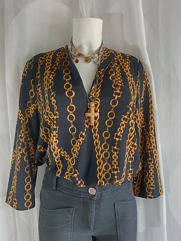 Roseanna | Blouse imprimée chaîne | t. 38