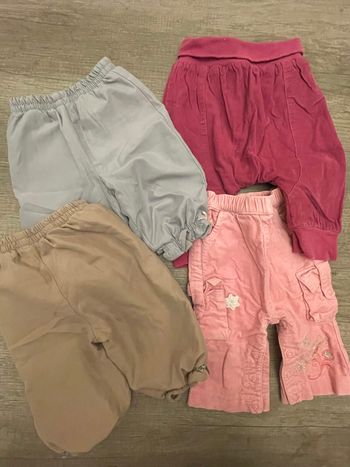 Lot 4 pantalons fille 6 mois