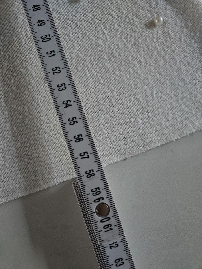 Zara pull blanc à perles taille L - photo numéro 10