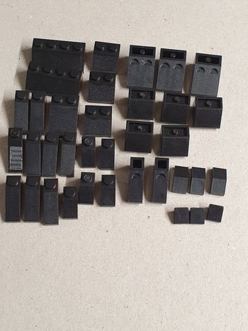 Lot de 36 pentes noires