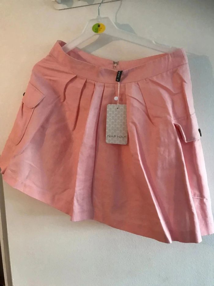 jupe rose naf naf neuve