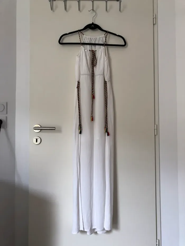Robe longue blanche IKKS taille 36 - photo numéro 4