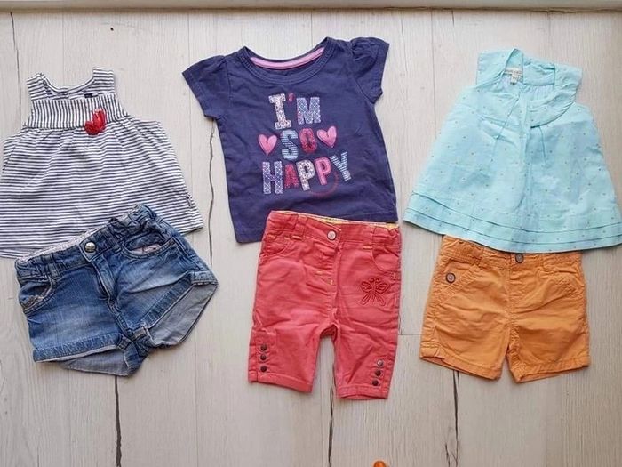 Lot de 3 ensembles estivaux fille 9 mois - photo numéro 2