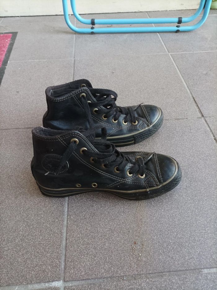 Baskets montantes converse noire - photo numéro 6