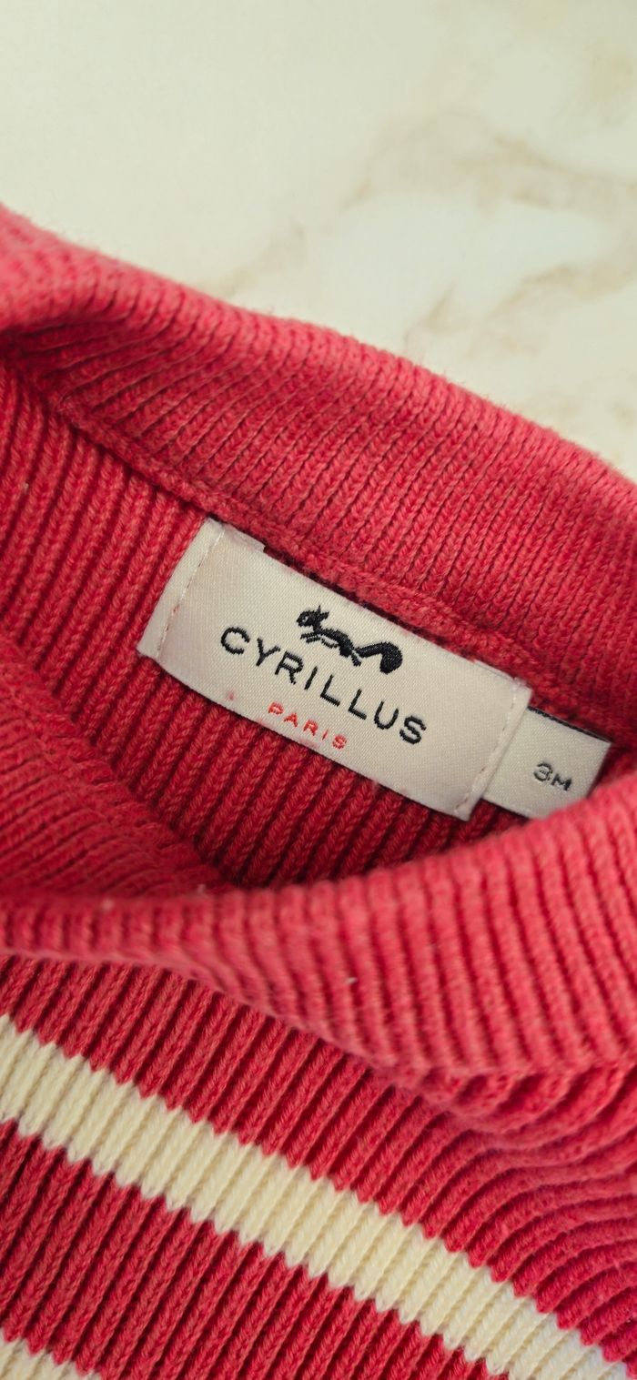 Pull rayures rose Cyrillus- 3 mois - photo numéro 3