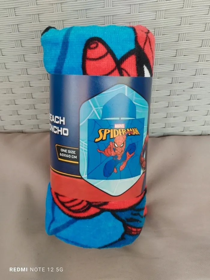 Poncho de bain Spiderman 100% Coton