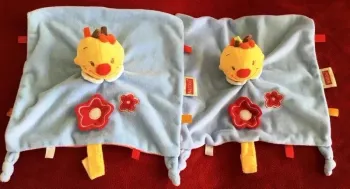 2 Doudous plats Tim attache-Tétine ** Nattou