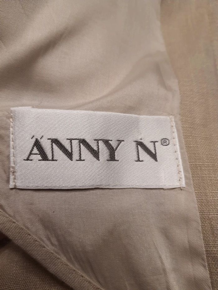Pardessus beige Anny N 100% lin  fr/ be 46 - photo numéro 8