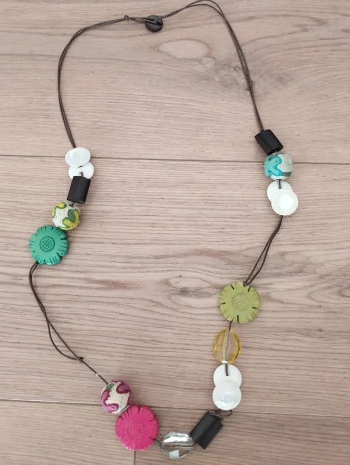 Collier sautoir coloré camaïeu - photo numéro 2