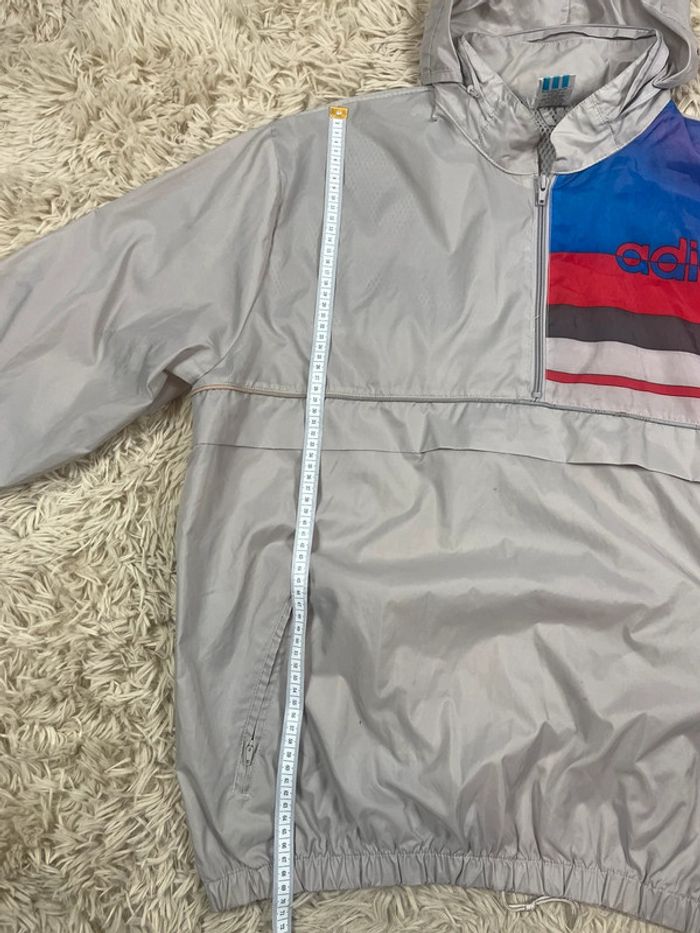 Coupe-vent Adidas vintage à capuche - Gris Taille M année 80´ 90’ y2k - photo numéro 10