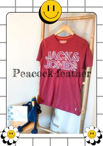 T-shirt Jack et Jones bordeaux homme 38/M