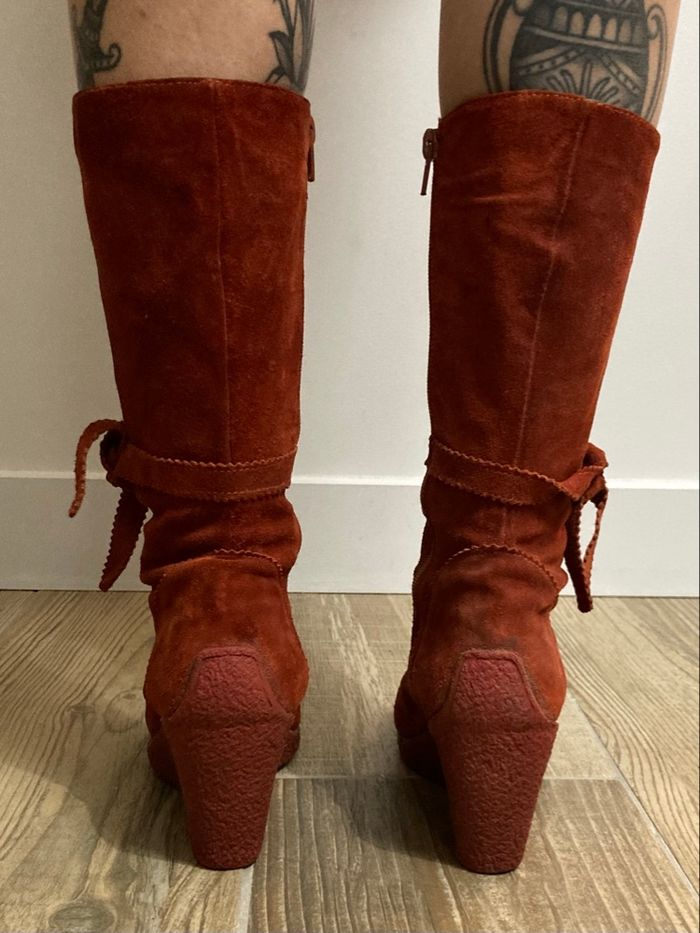 Bottes mi-hautes talon compensés - photo numéro 9