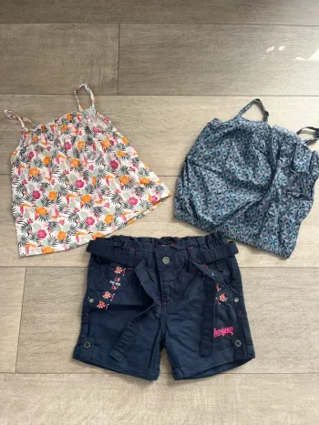 Ensemble fille lot 6 ans short t shirt chevignon Lili Marelle