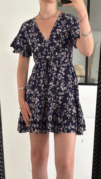 Robe courte  à fleurs