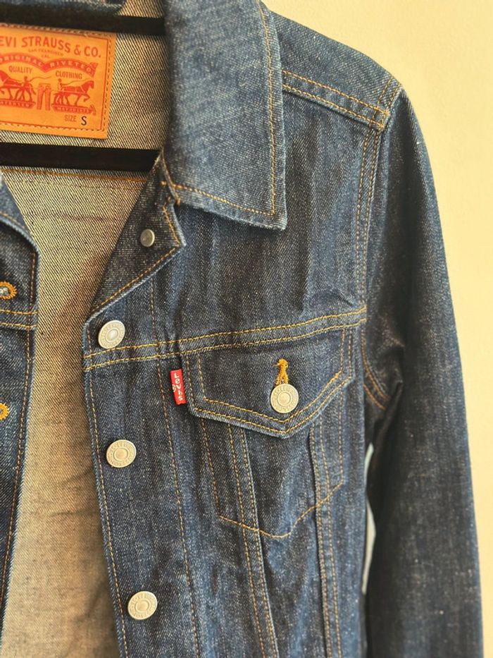 Veste en denim Levi’s brodée colorée – Taille S - photo numéro 5