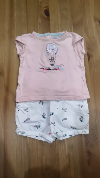 Ensemble short t-shirt 6 mois
