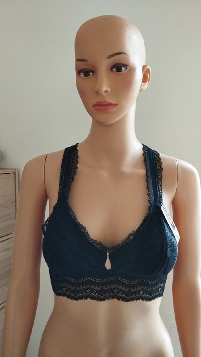 Soutien gorge croisé noir femme taille s/m bonnet b/c