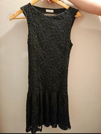 Robe noire côtelée Pull & Bear