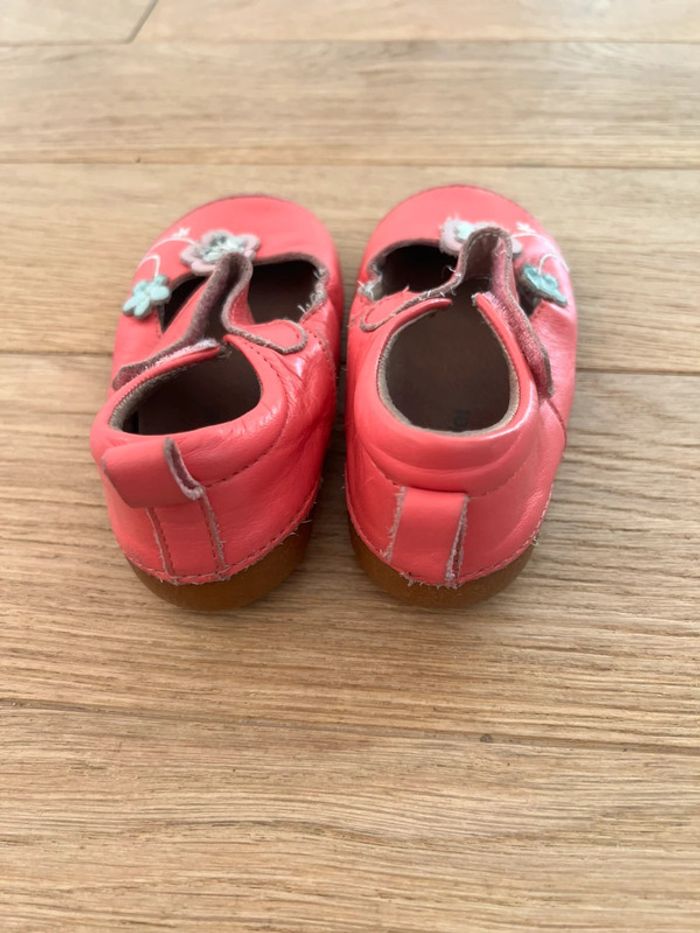 Chaussons rose vertbaudet cuir taille 24 bon état - photo numéro 2