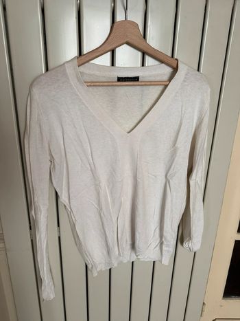 Pull blanc avec paillettes diplodocus S/M