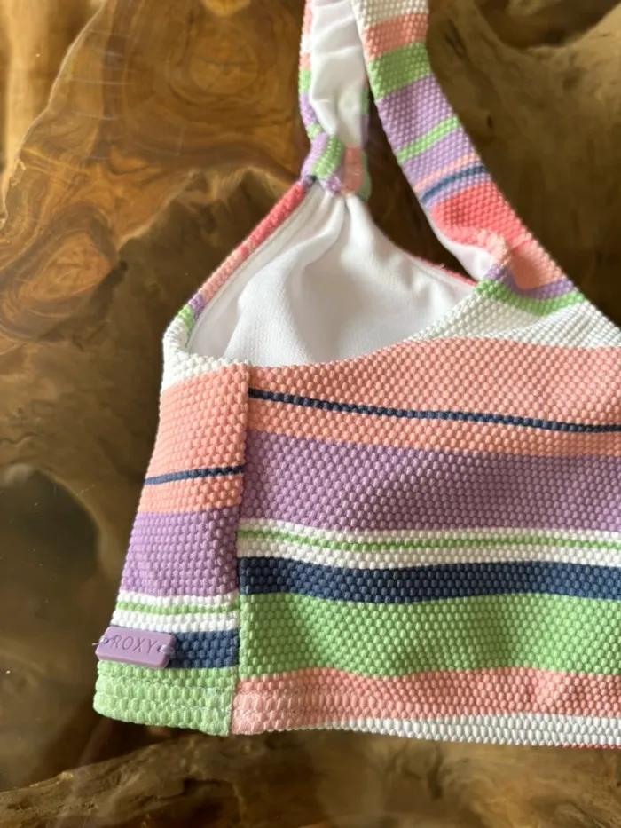 Haut de maillot de bain Roxy une bretelle rayures texture - photo numéro 6