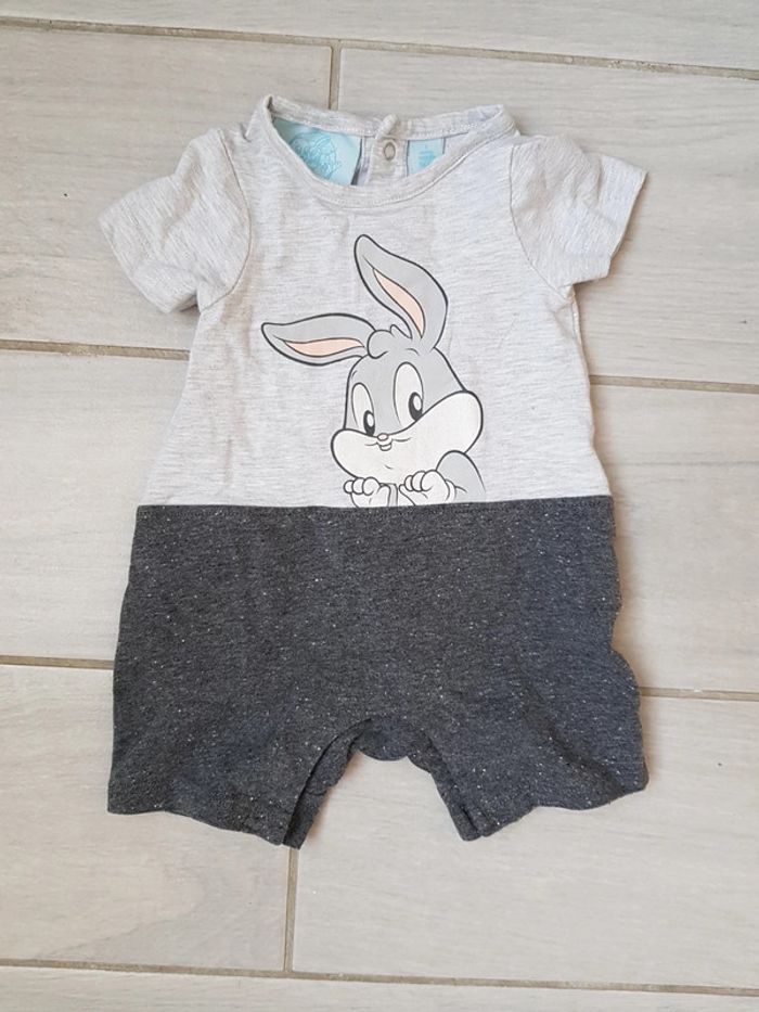 Ensemble barboteuse été looney tunes 1mois