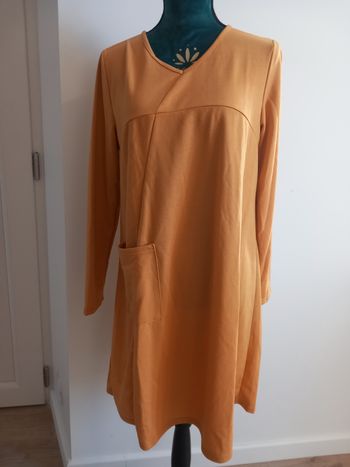 Robe trapèze moutarde Zanzea taille L