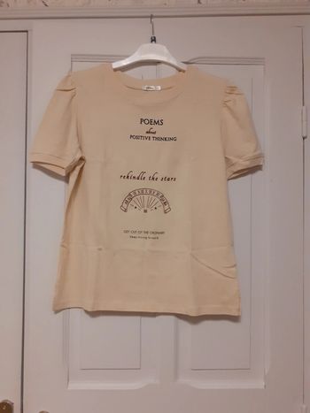 Tee-shirt  crème  taille L gemo