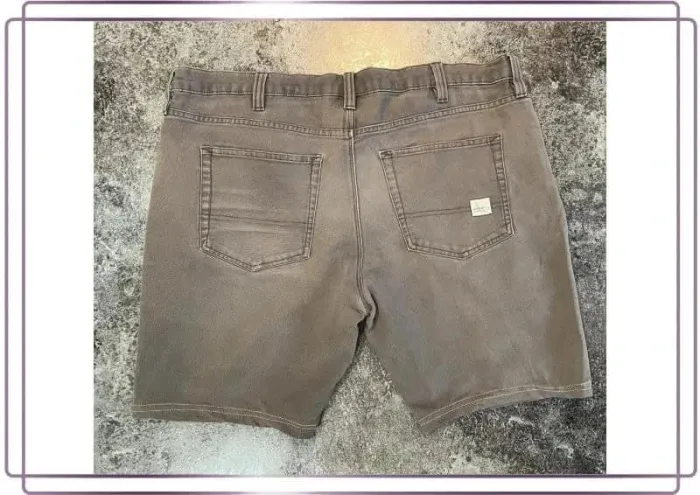 Short jean gris homme Eddie Bauer 40x30 Pantaloncini carpentiere uomo Zimmermannsshorts Herren - photo numéro 2
