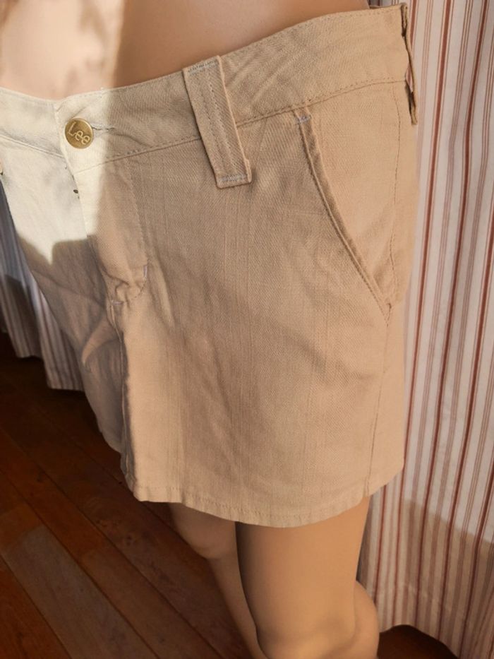 Mini jupe Beige Lee taille S - photo numéro 2