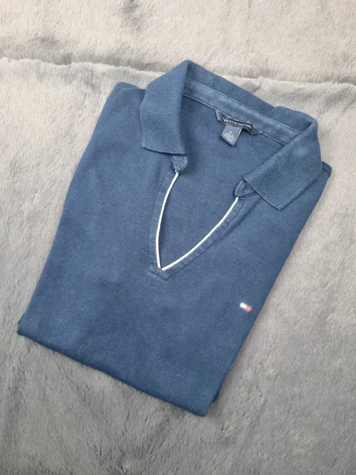 Polo col V manches courtes Tommy Hilfiger, M Femmes