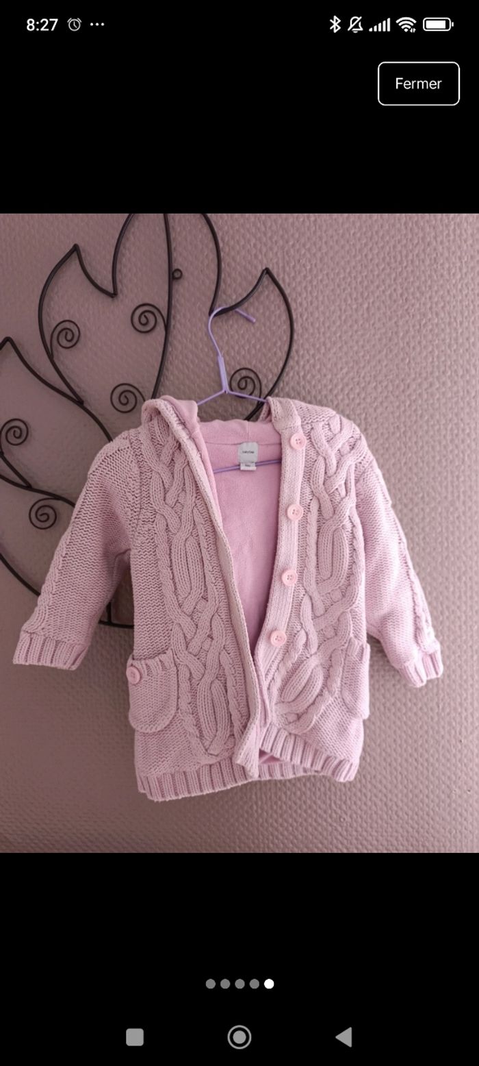 Gap gilet chaud rose poudré Gap 18/24 mois - photo numéro 5