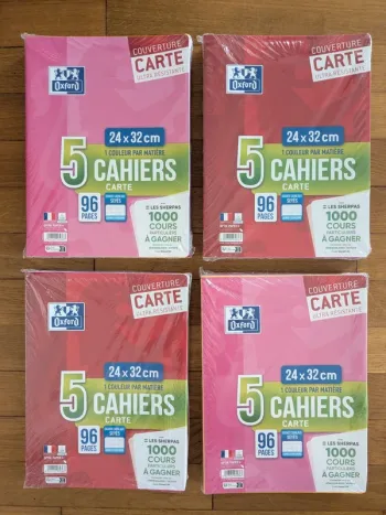 1 (ou +) lot de 5 Cahiers oxford 24x32 96 pages