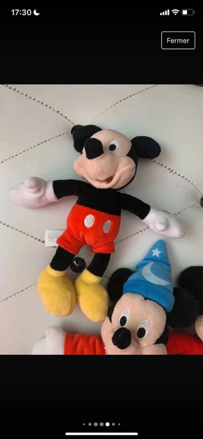 Ensemble de 3 peluche collector Mickey Disney - photo numéro 5