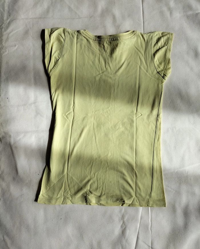 Tshirt jaune manches courtes fille 8 ans - photo numéro 2