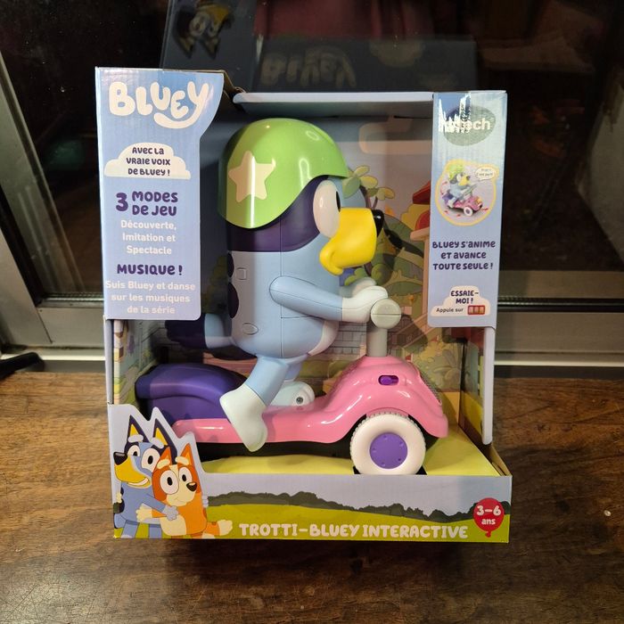 Trotti Bluey Interactive - Bluey 3 modes de jeu - VTech